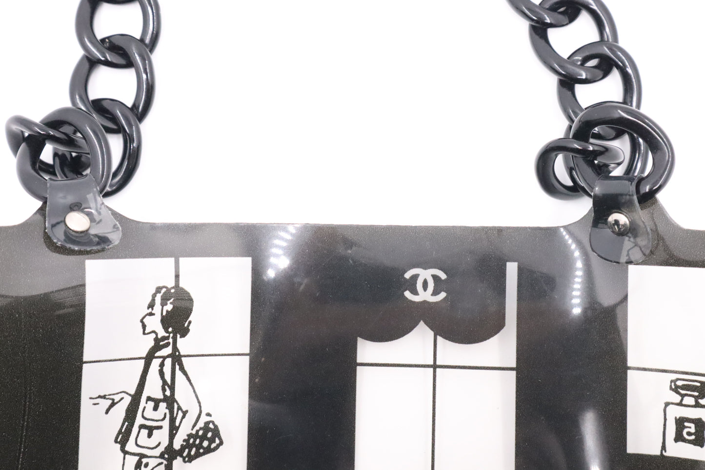 Chanel Window Tote in Black & Clear Vinyl