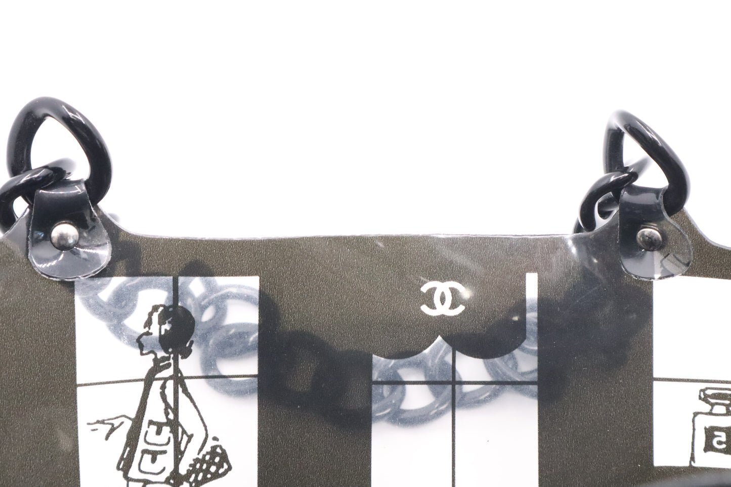 Chanel Window Tote in Black & Clear Vinyl