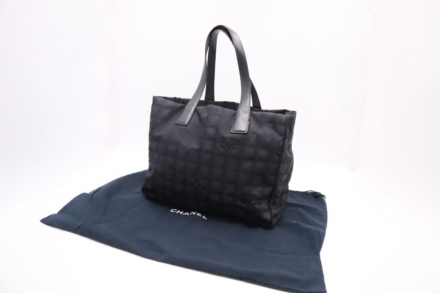 Chanel New Travel Line Tote in Black Canvas