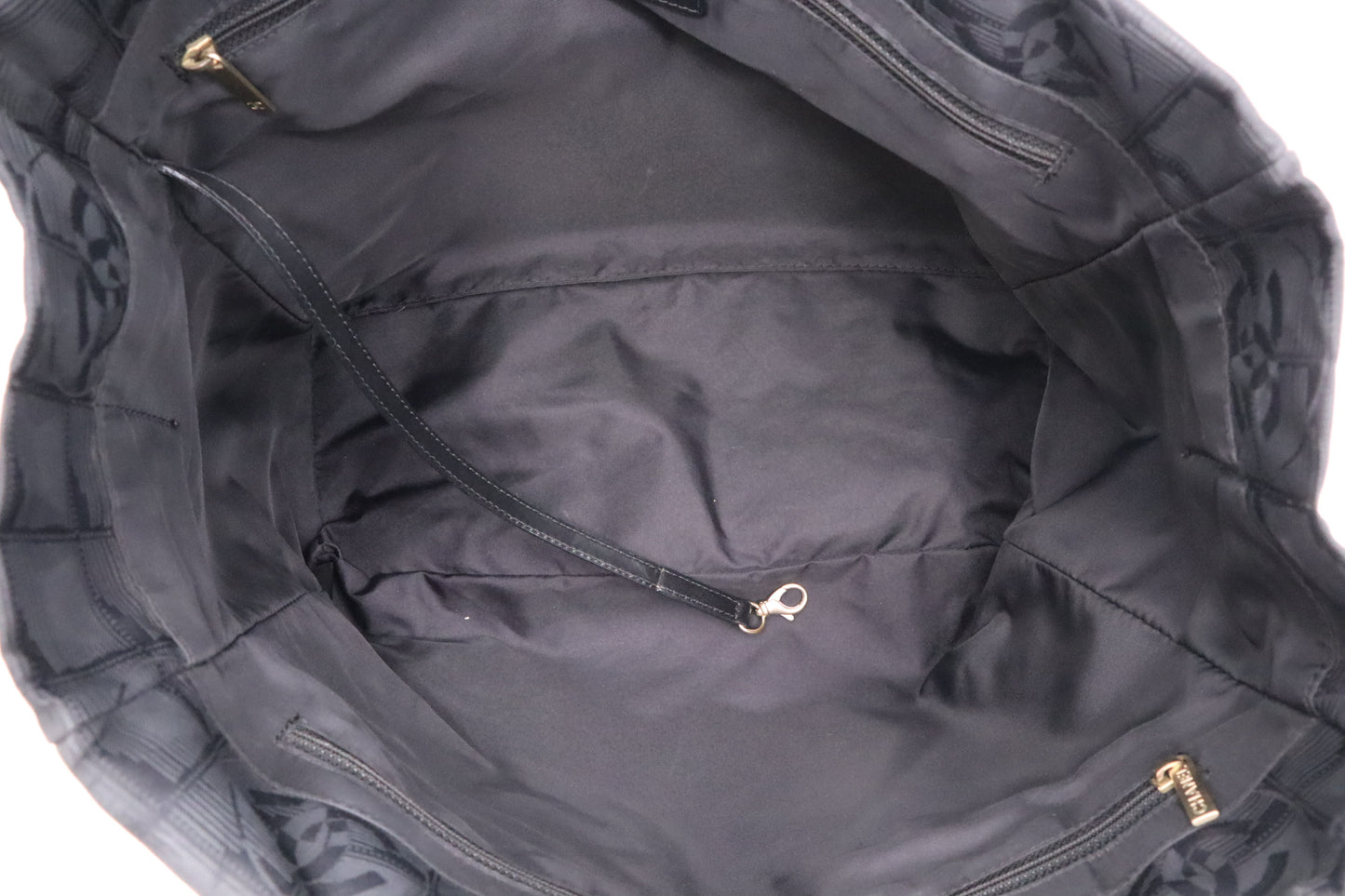 Chanel New Travel Line Tote in Black Canvas