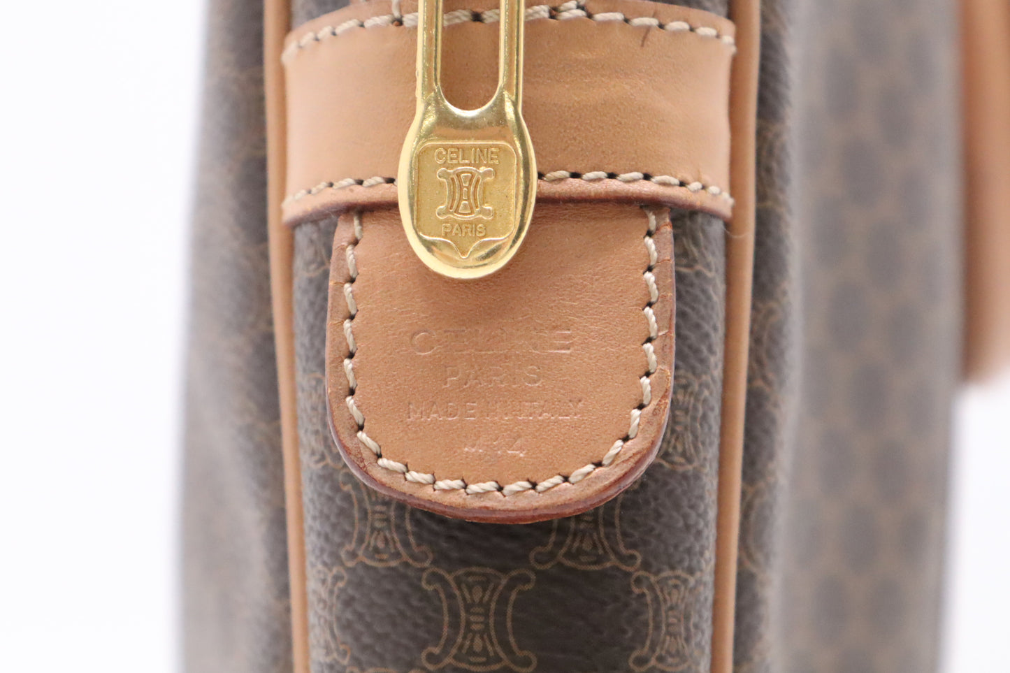 Celine Business Bag in Brown Macadam Canvas