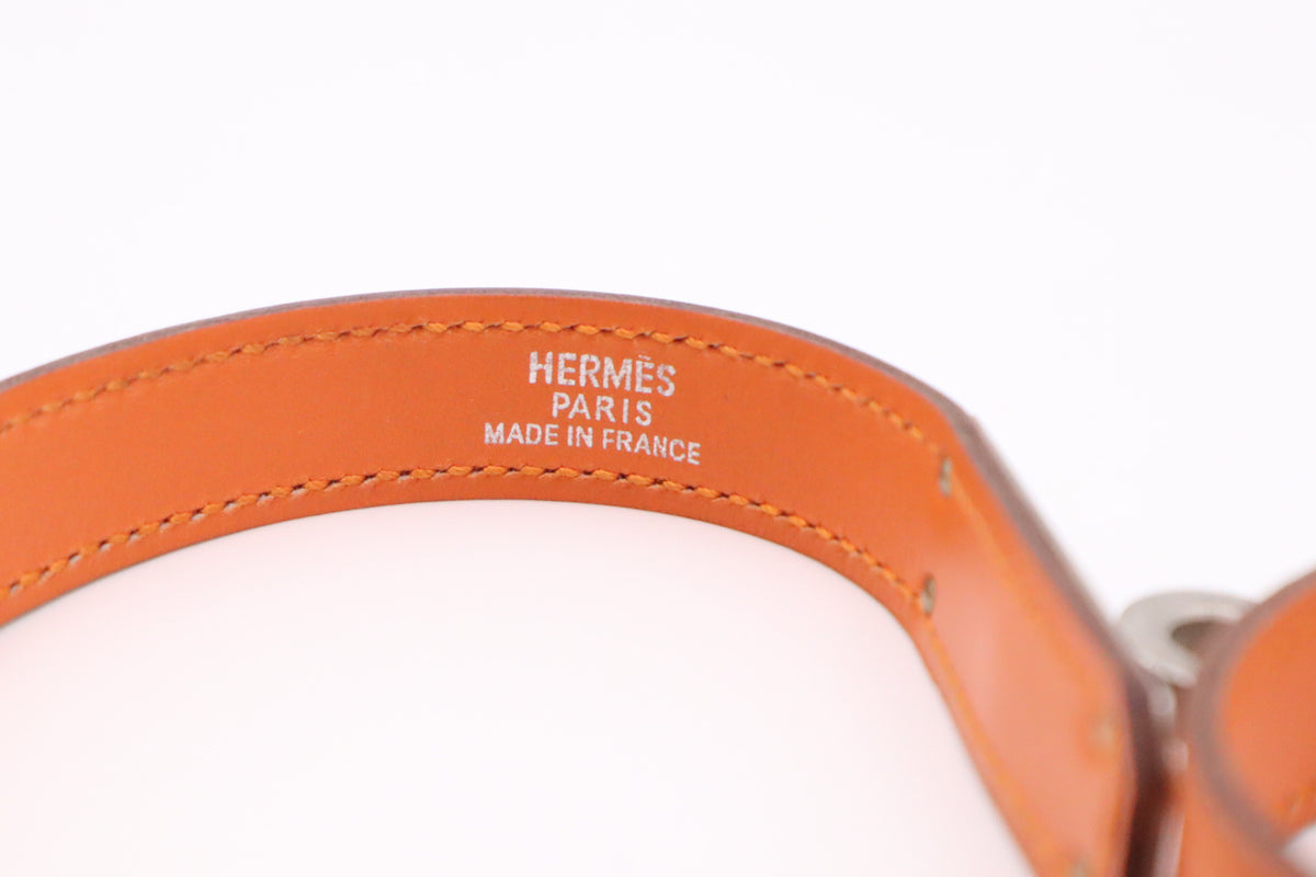 Hermes Kelly Tour Bracelet in Orange Leather