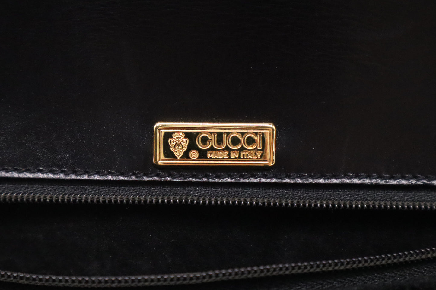 Gucci Bamboo Medium Top Handle in Black Leather