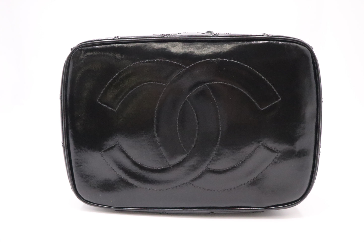 Chanel Vanity in Black Patent Leather