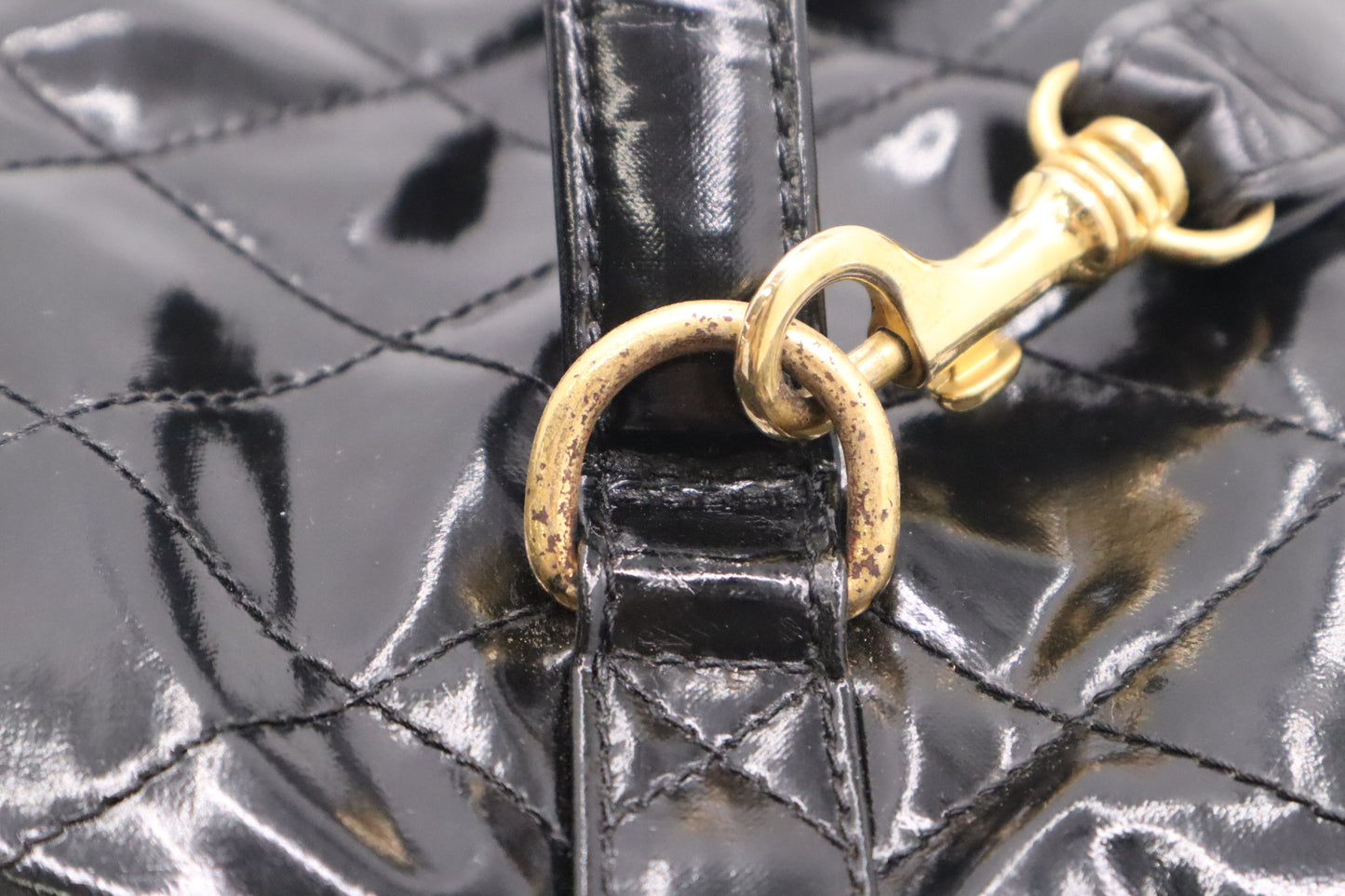 Chanel Vanity in Black Patent Leather