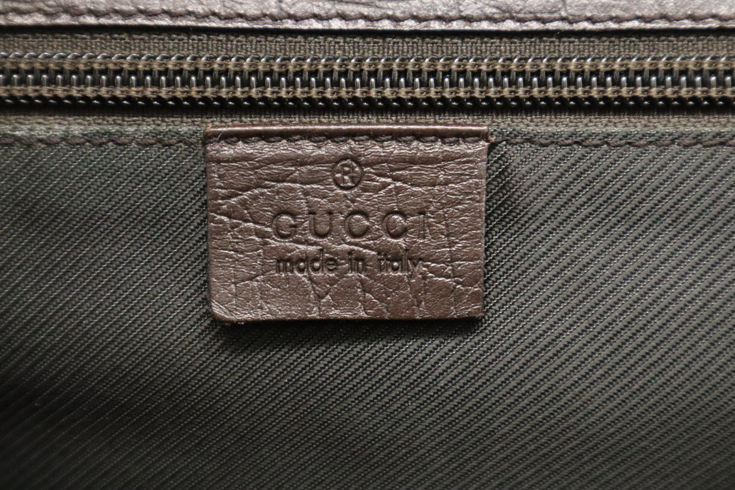 Gucci Business Case in GG Supreme Canvas and Brown Leather
