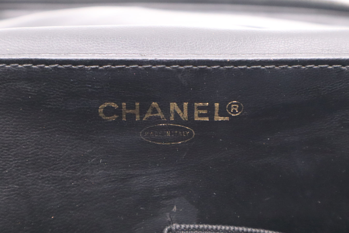 Chanel Vanity in Black Patent Leather