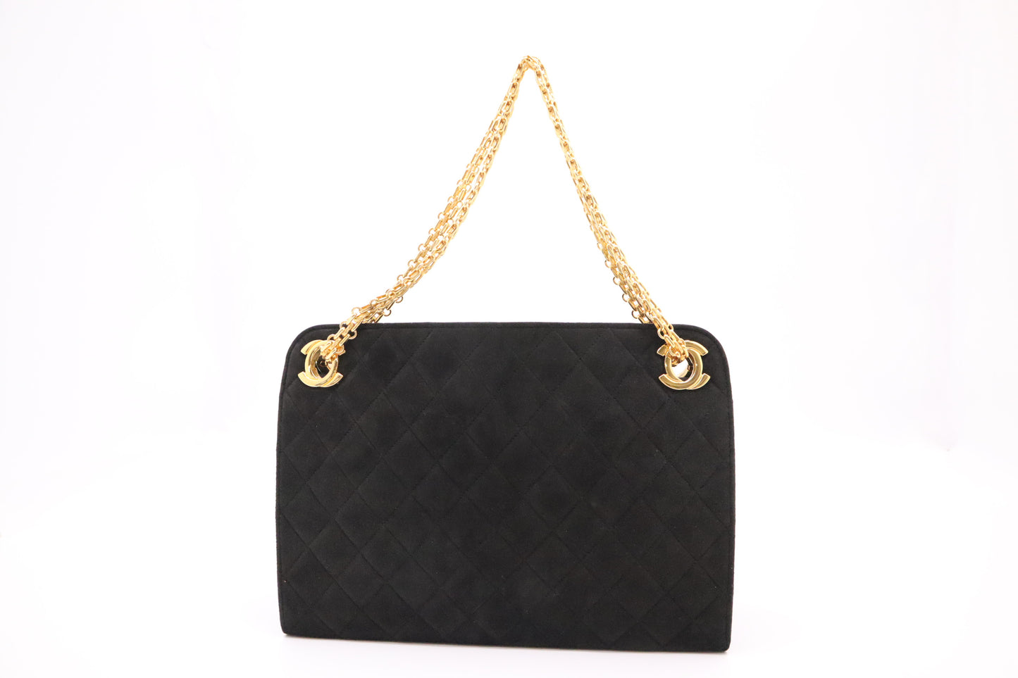Chanel Shoulder Bag in Black Suede