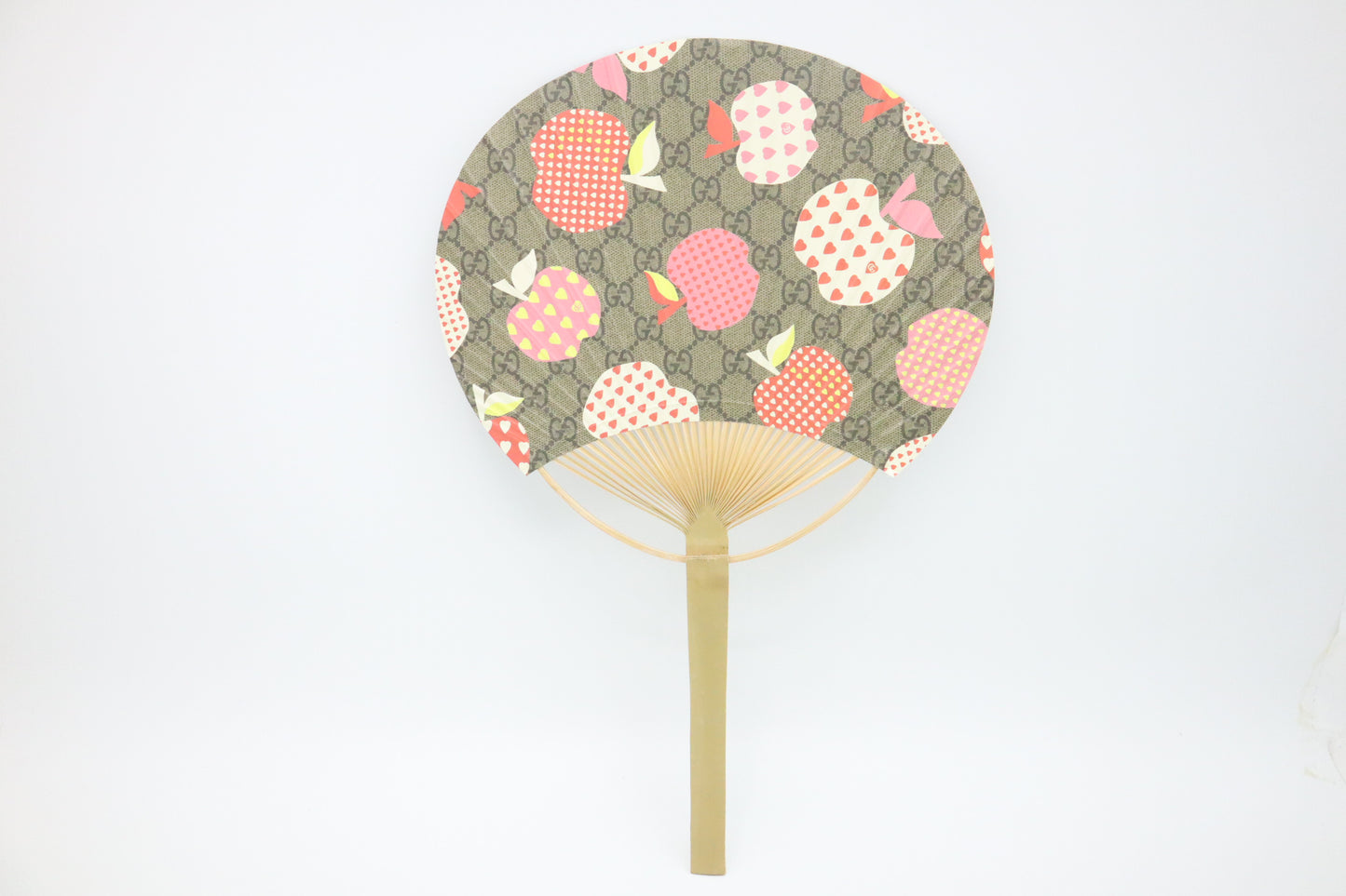 Gucci Apple Uchiwa Fan in Bamboo