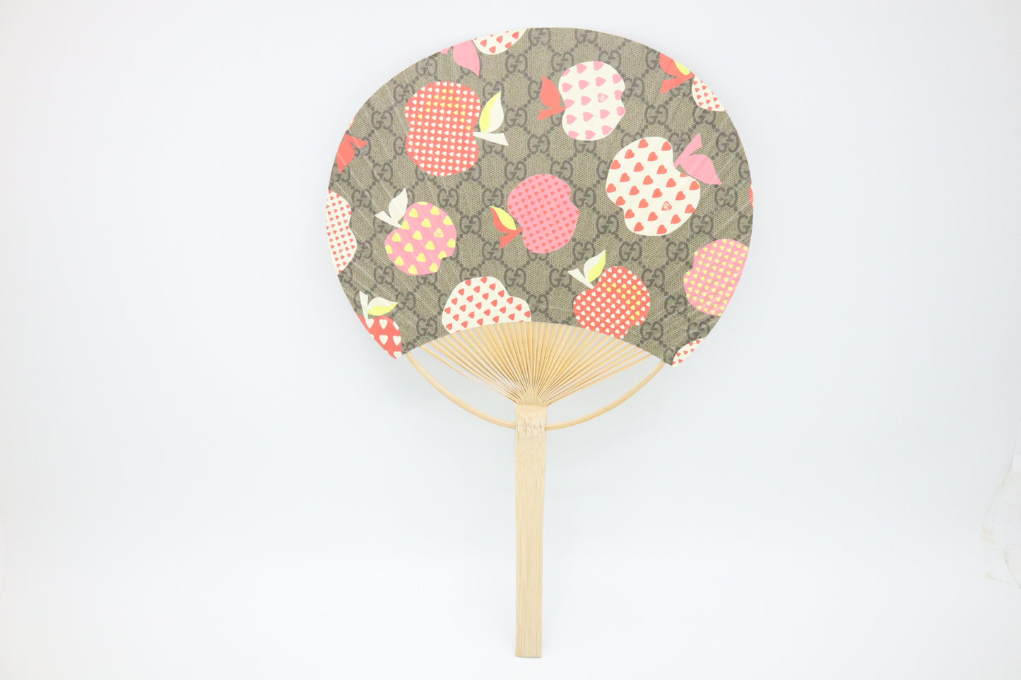 Gucci Apple Uchiwa Fan in Bamboo
