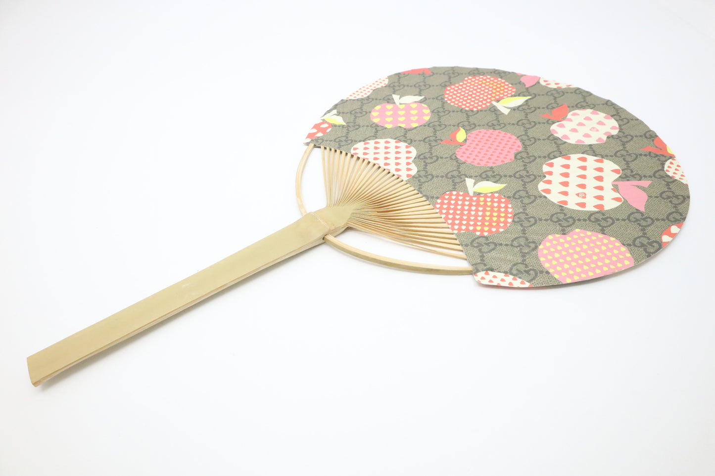 Gucci Apple Uchiwa Fan in Bamboo