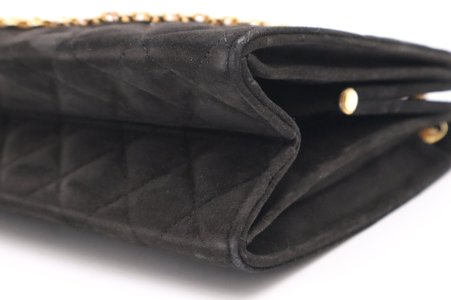 Chanel Shoulder Bag in Black Suede