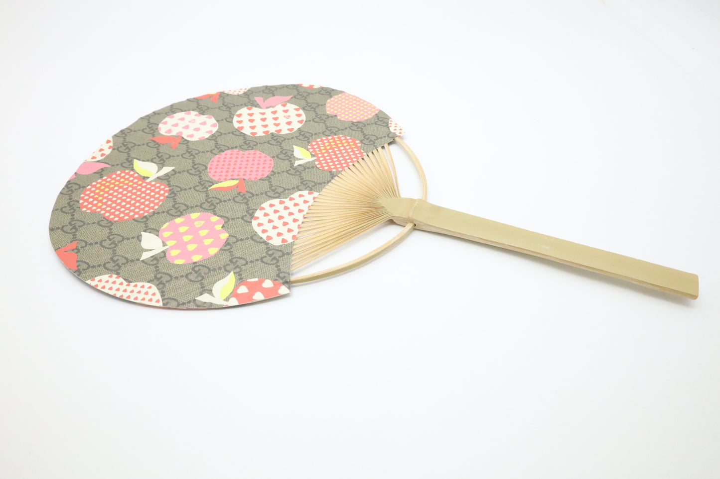 Gucci Apple Uchiwa Fan in Bamboo