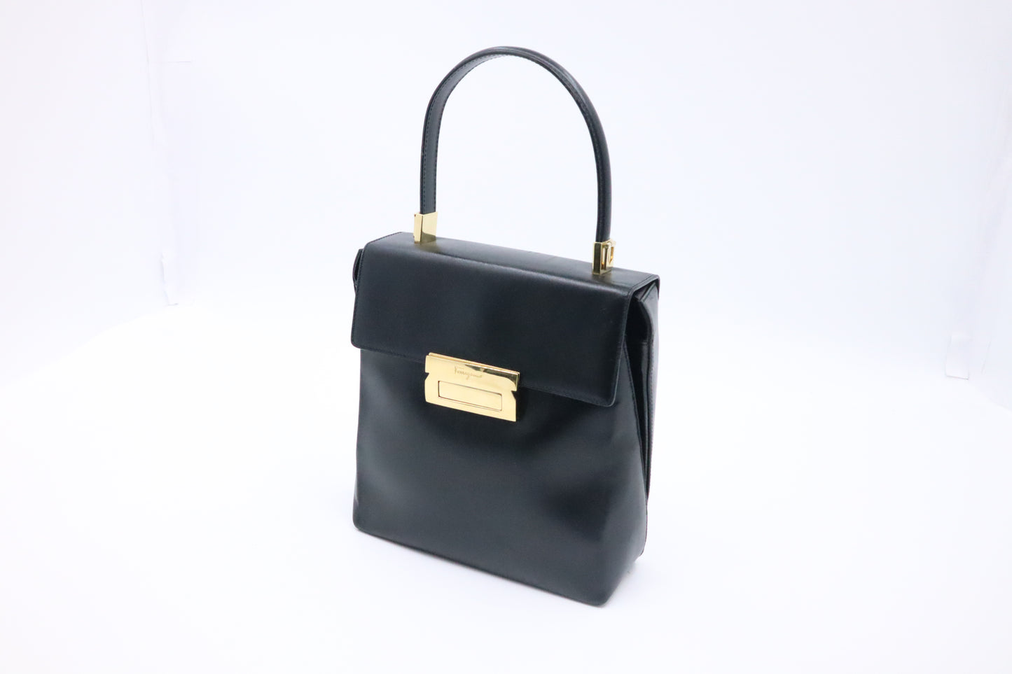 Ferragamo Tote Bag in Black Leather