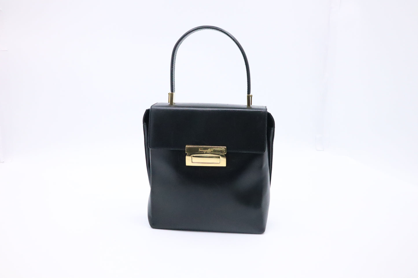 Ferragamo Tote Bag in Black Leather