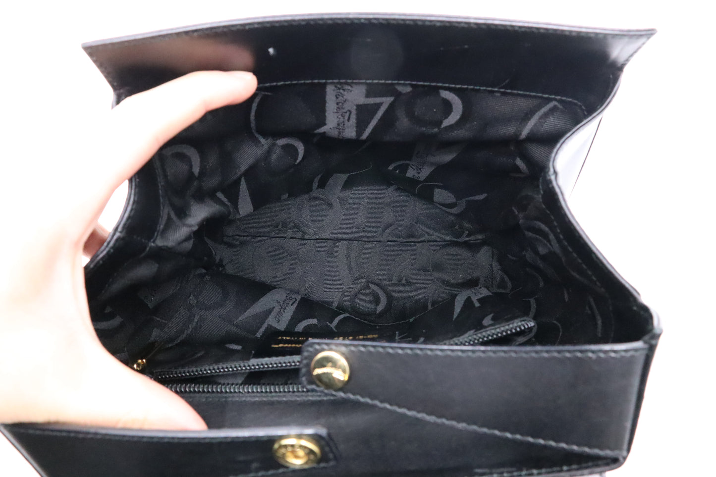 Ferragamo Tote Bag in Black Leather