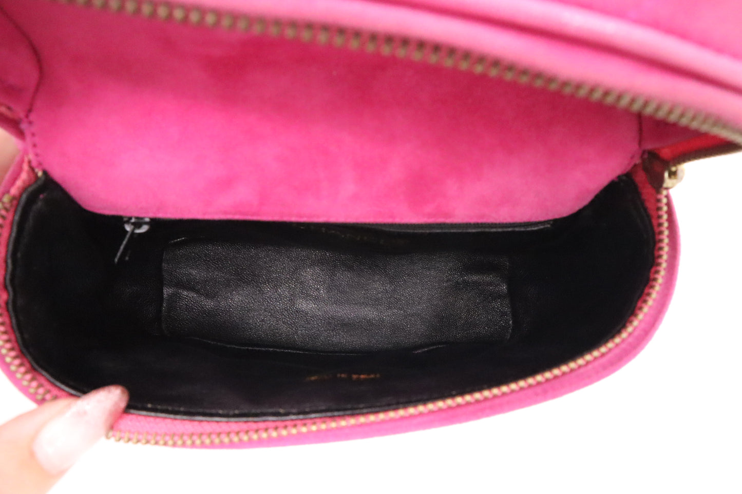 Chanel Vanity Shoulder Bag in Pink Suede