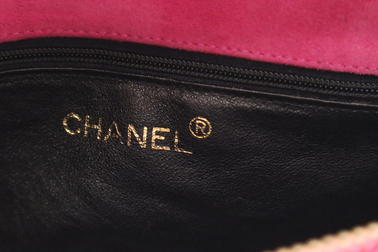 Chanel Vanity Shoulder Bag in Pink Suede
