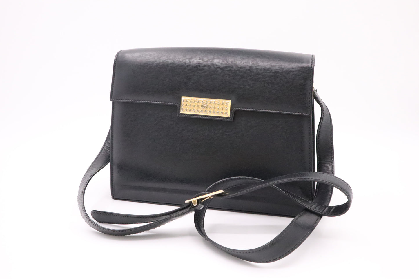 Dior Shoulder Bag in Black Leather