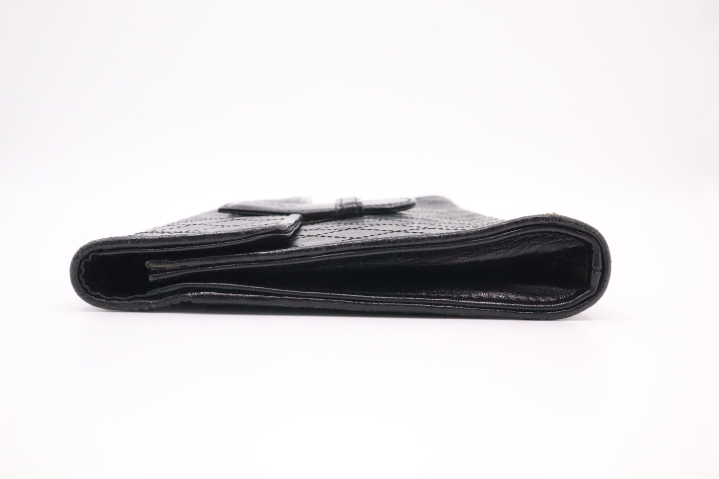 YSL Saint Laurent Clutch in Black Quilted Leather