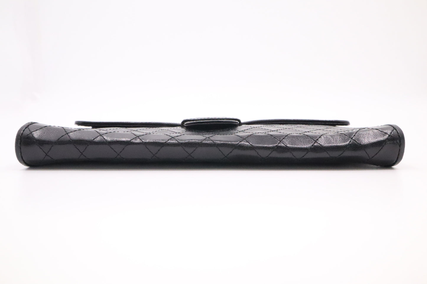 YSL Saint Laurent Clutch in Black Quilted Leather