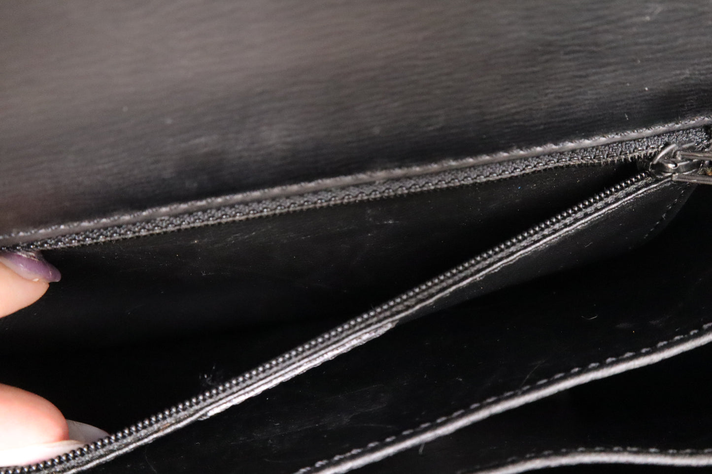 Dior Shoulder Bag in Black Leather