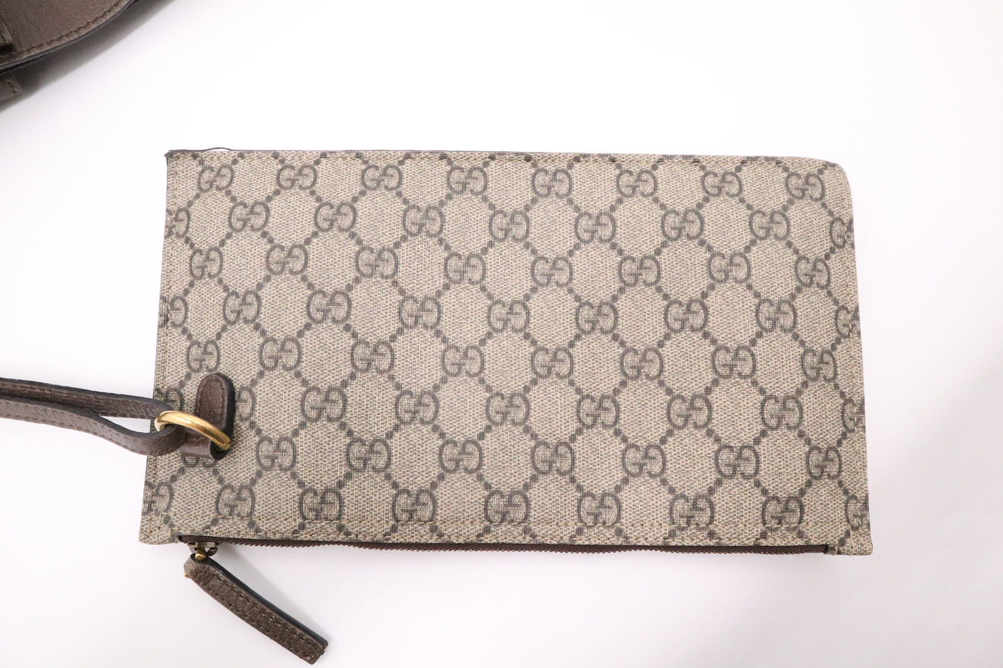 Gucci Ophidia Tote in GG Supreme Canvas and Brown Leather