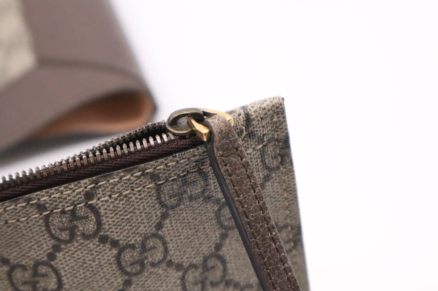 Gucci Ophidia Tote in GG Supreme Canvas and Brown Leather