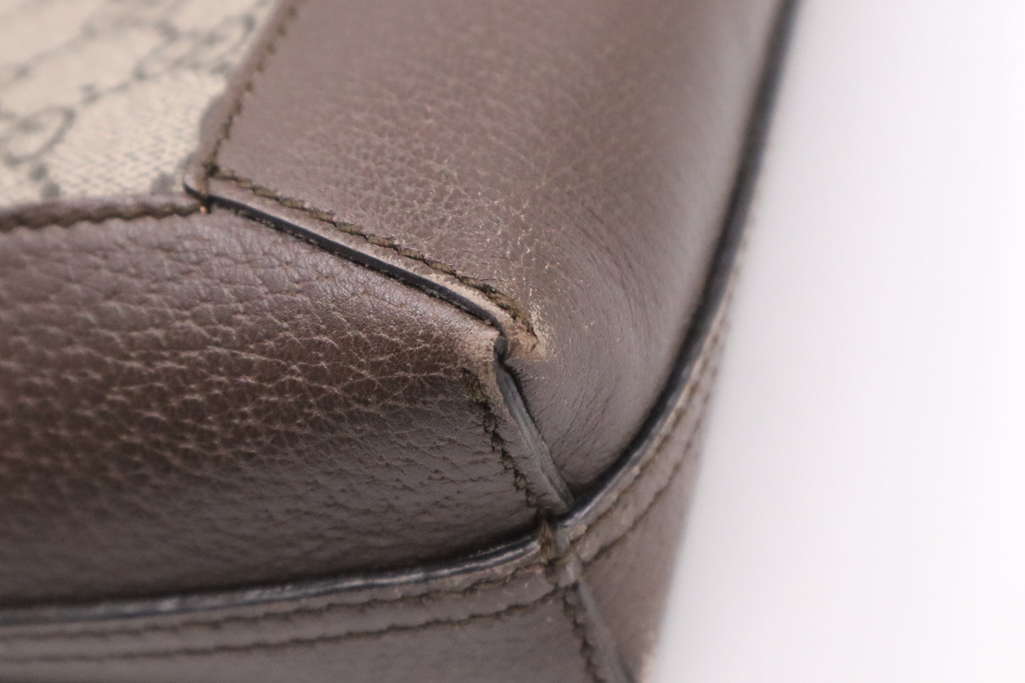 Gucci Ophidia Tote in GG Supreme Canvas and Brown Leather