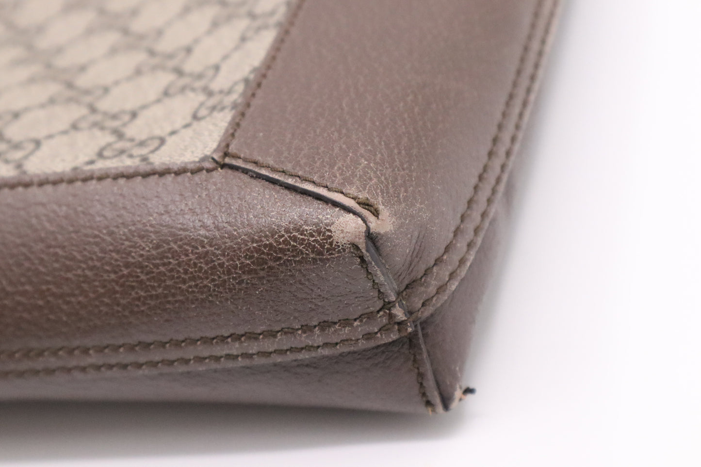 Gucci Ophidia Tote in GG Supreme Canvas and Brown Leather