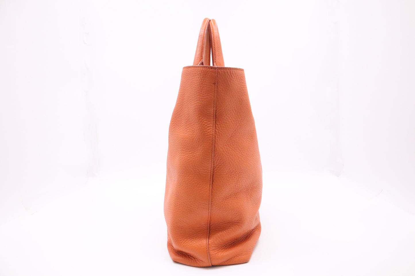 Prada Rame Vitello Daino Tote in Orange Leather