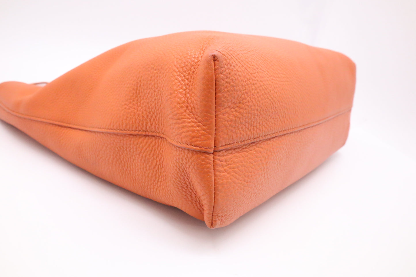 Prada Rame Vitello Daino Tote in Orange Leather
