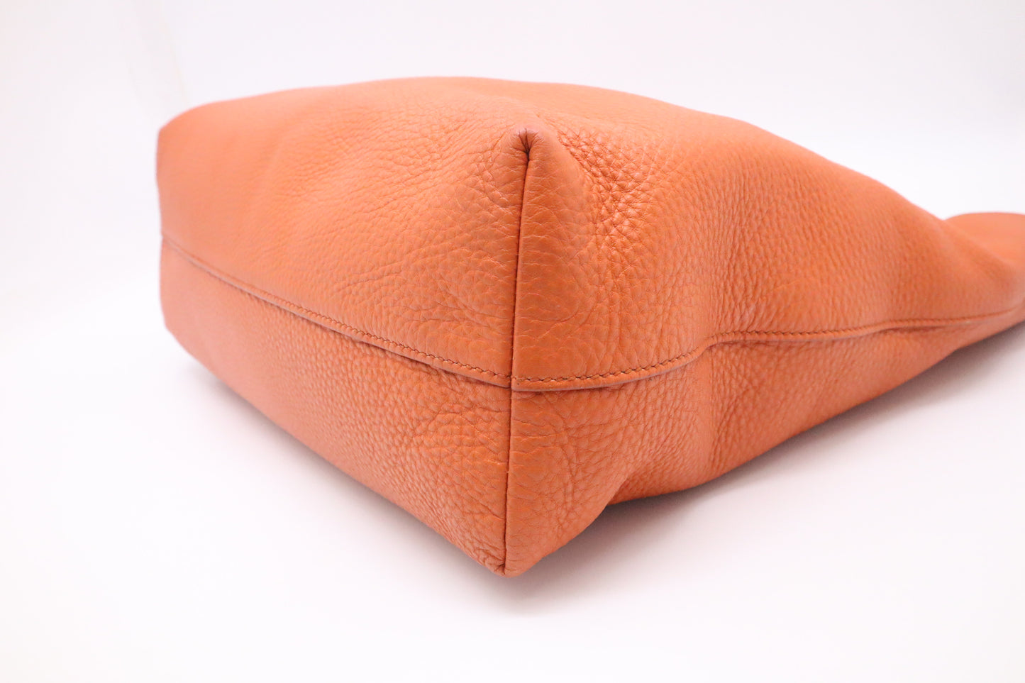 Prada Rame Vitello Daino Tote in Orange Leather