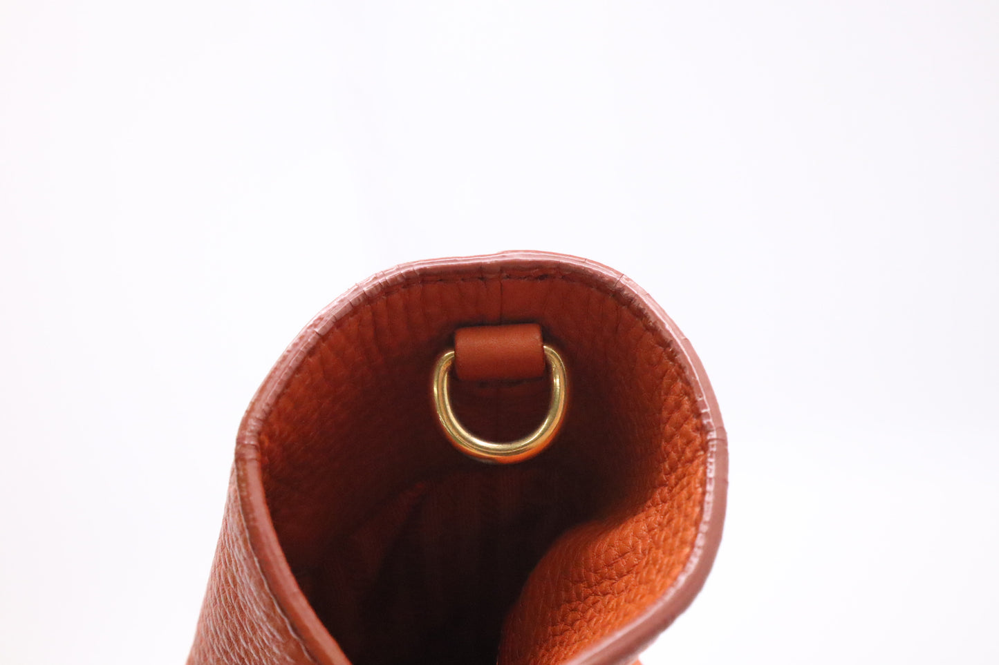 Prada Rame Vitello Daino Tote in Orange Leather