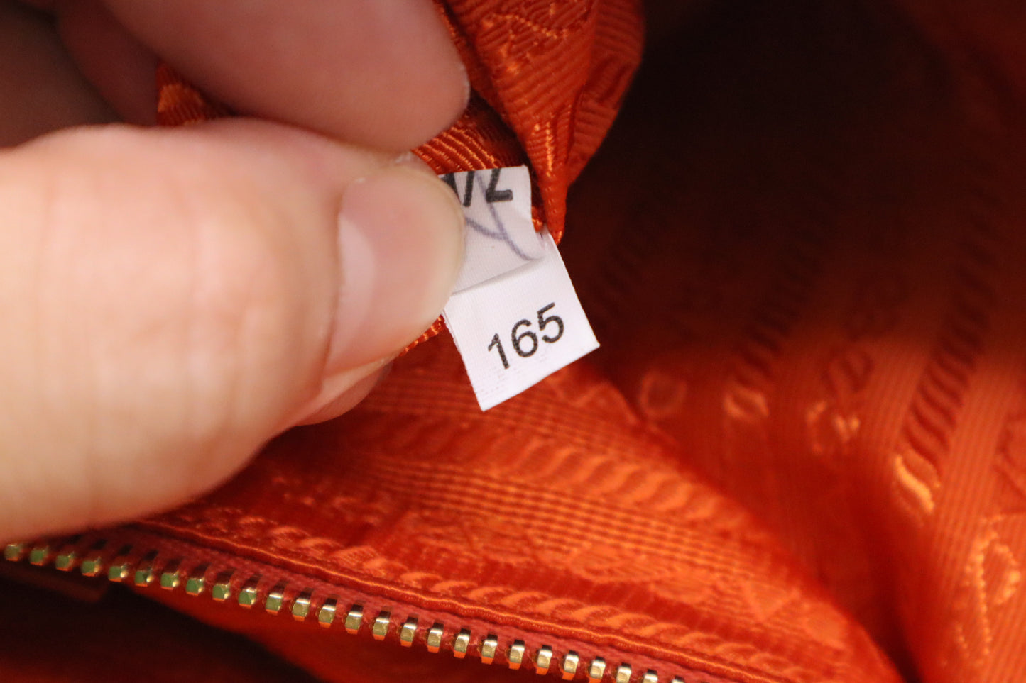 Prada Rame Vitello Daino Tote in Orange Leather