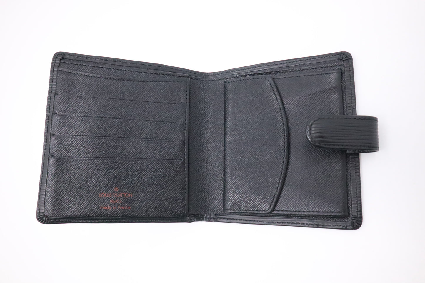 Louis Vuitton Compact Wallet in Black Epi Leather