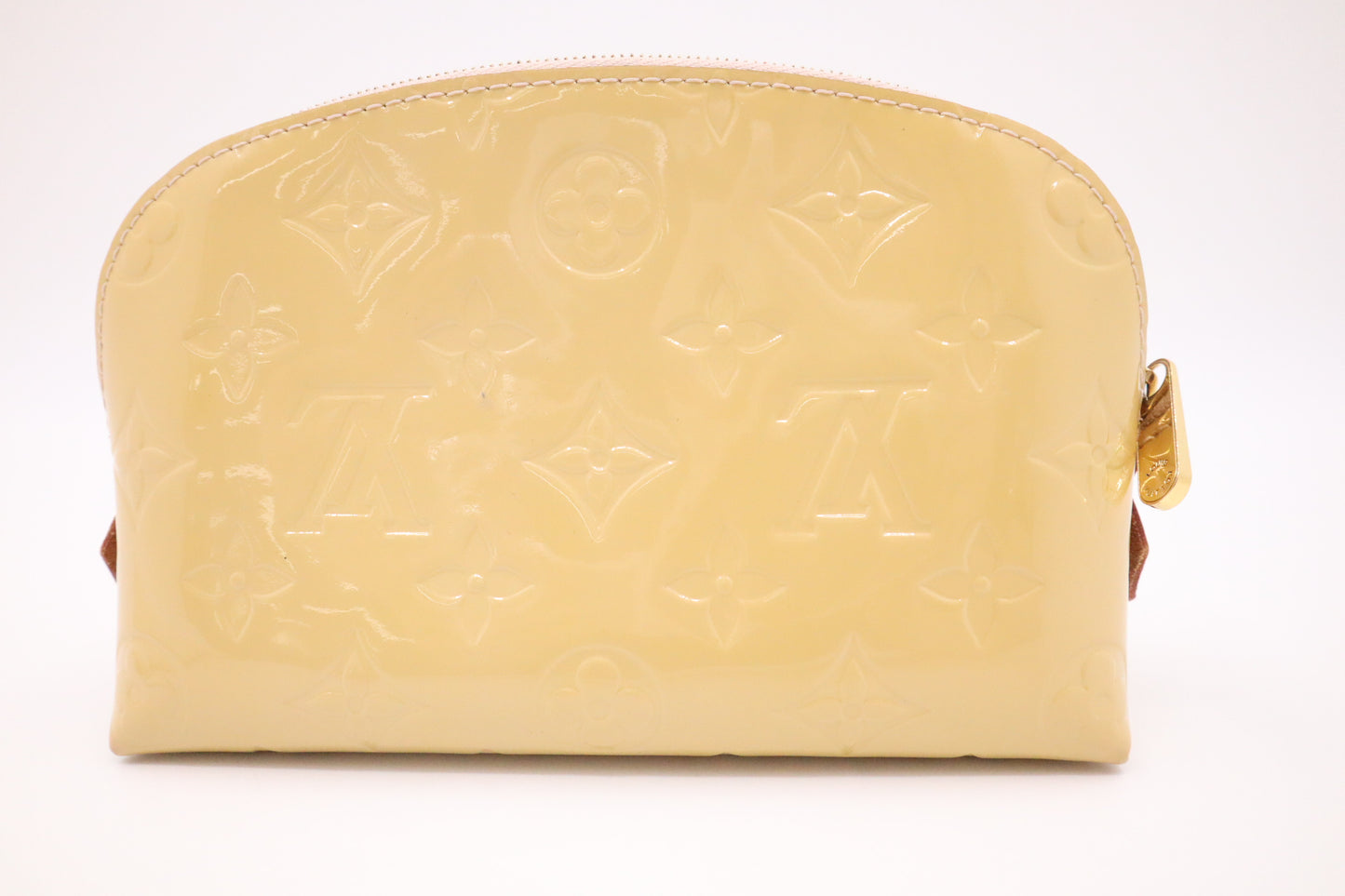 Louis Vuitton Pochette Cosmetique in Dune Vernis Leather