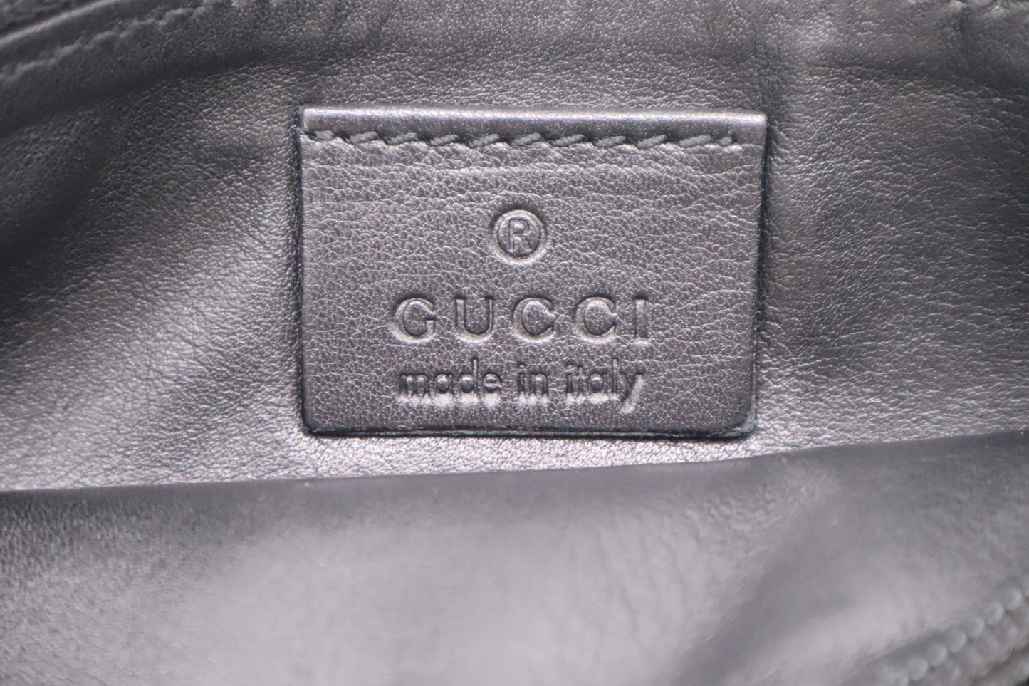 Gucci Shoulder Tote in Black GG Suede Canvas