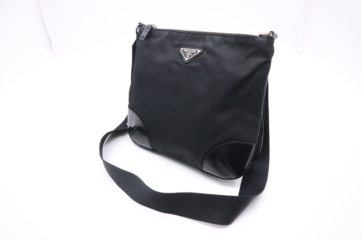 Prada Square Crossbody in Black Nylon