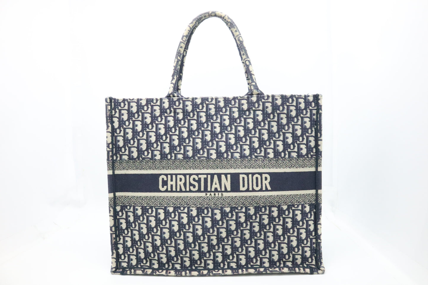 Dior Large Book Tote in Blue Oblique Canvas