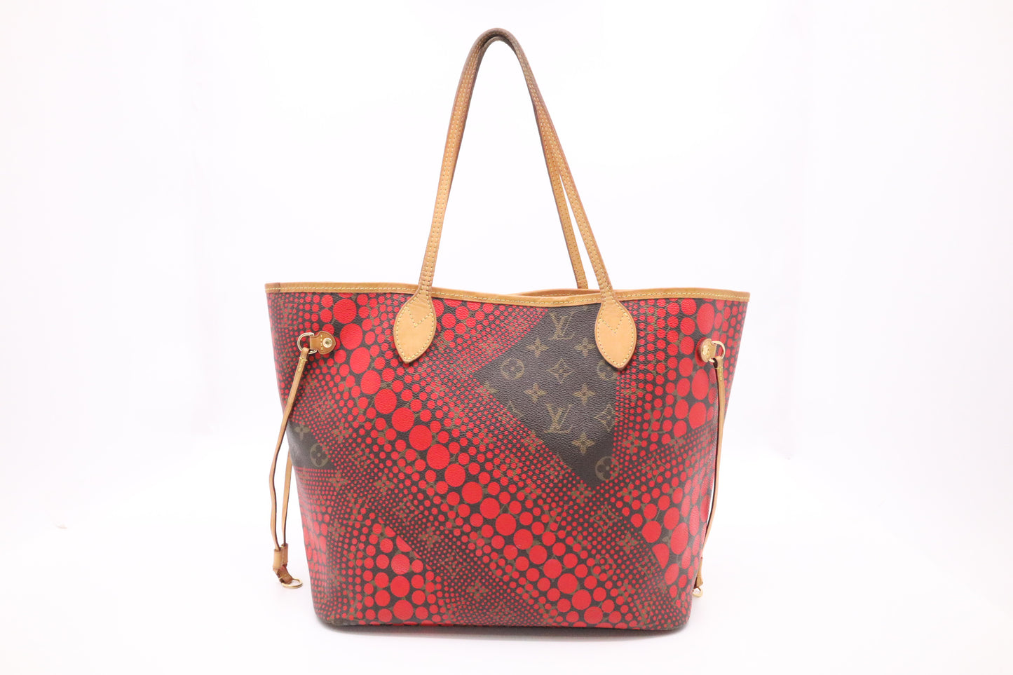 Louis Vuitton x Yayoi Kusama Rouge Neverfull MM in Monogram Waves Canvas