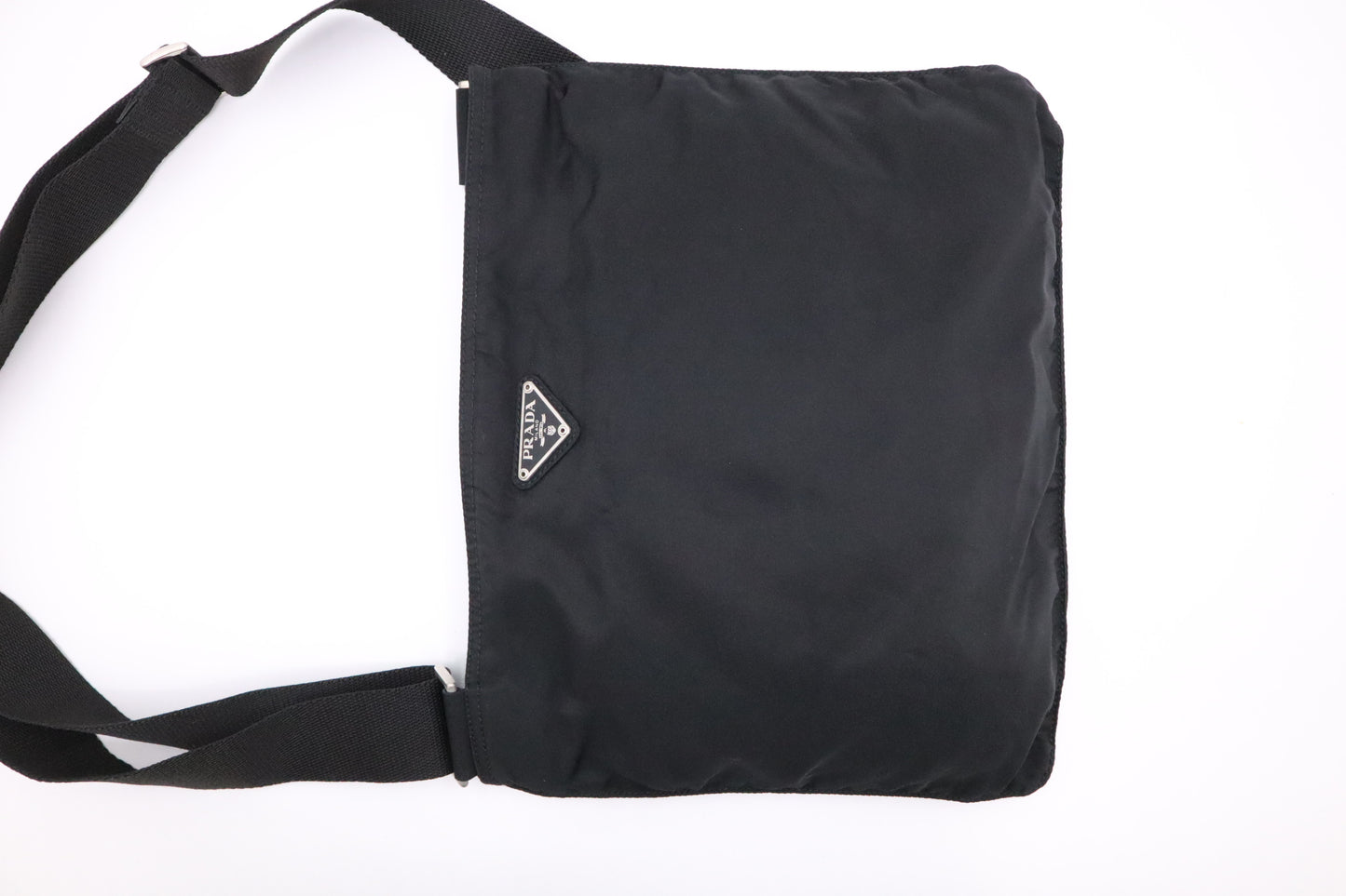 Prada Flat Crossbody in Black Nylon