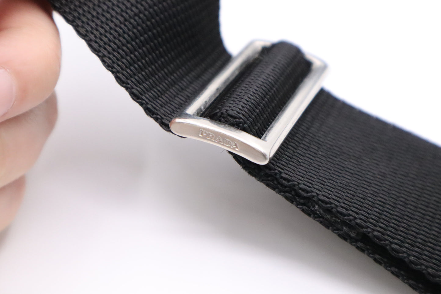 Prada Flat Crossbody in Black Nylon