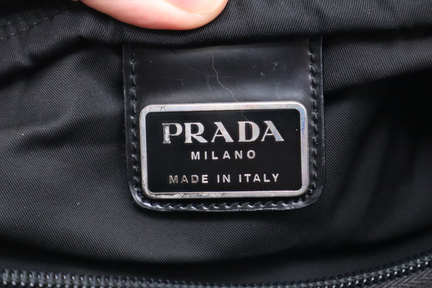 Prada Flat Crossbody in Black Nylon