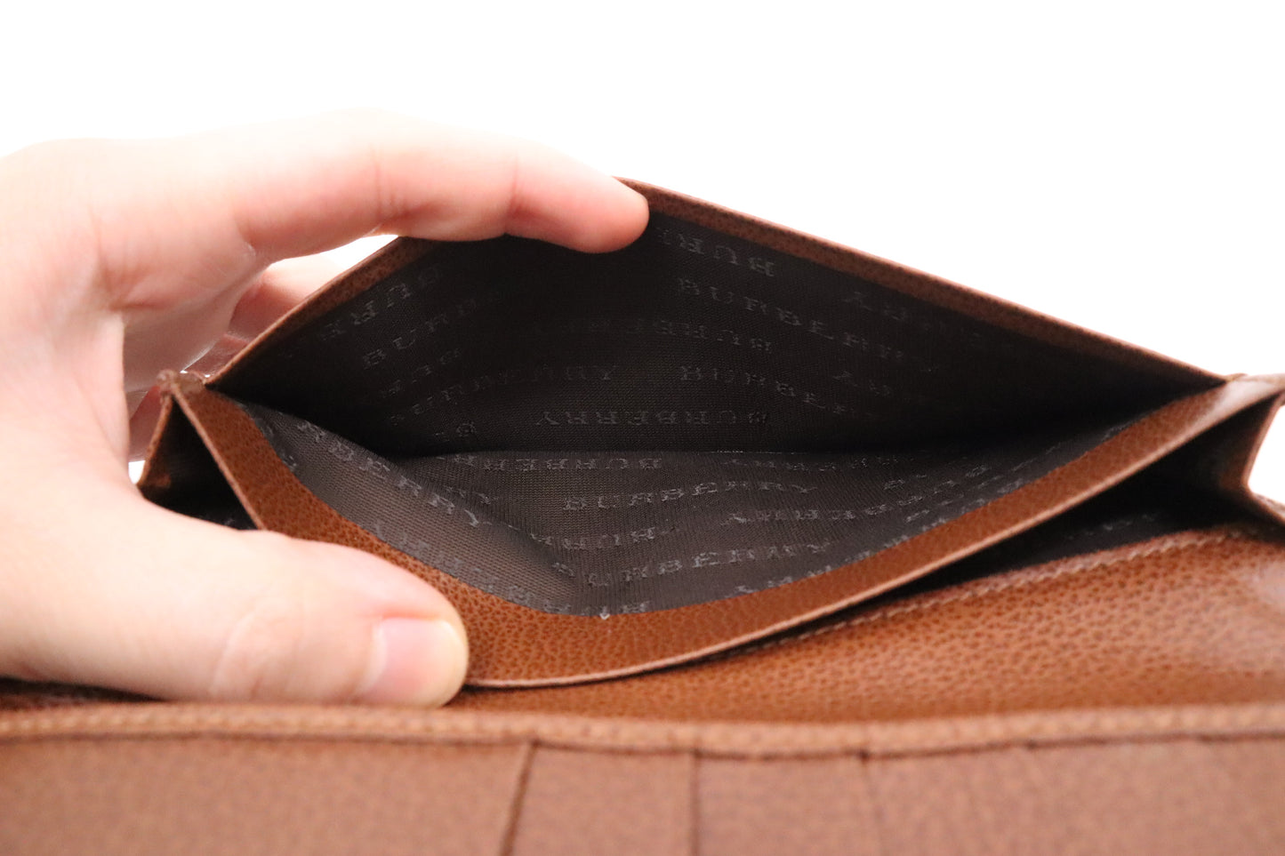 Burberry Bifold Wallet in Brown Leather