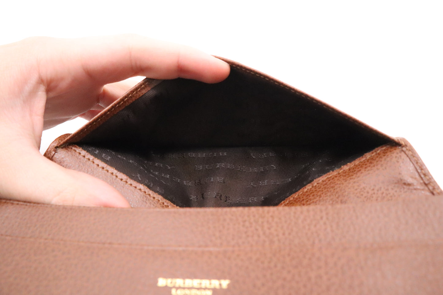 Burberry Bifold Wallet in Brown Leather