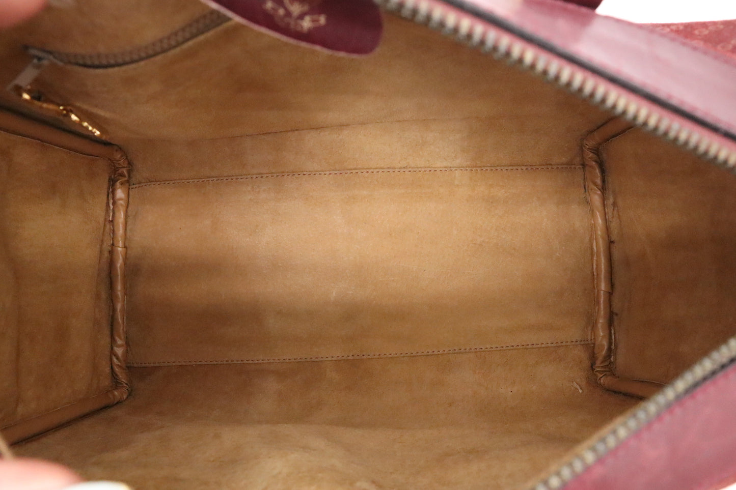 Gucci Boston Bag in Burgundy GG Suede