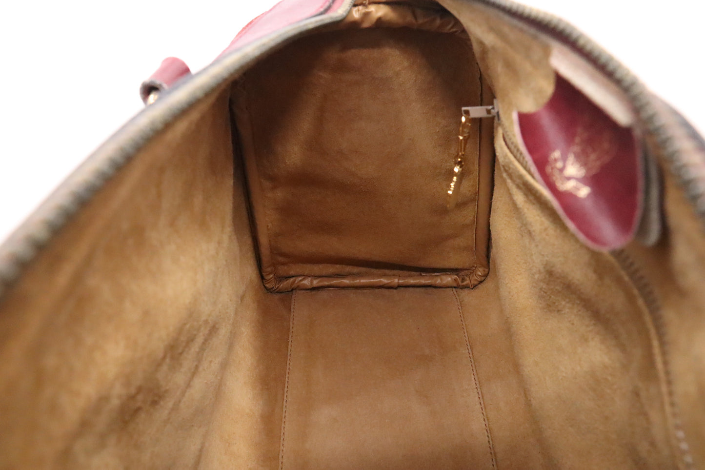Gucci Boston Bag in Burgundy GG Suede