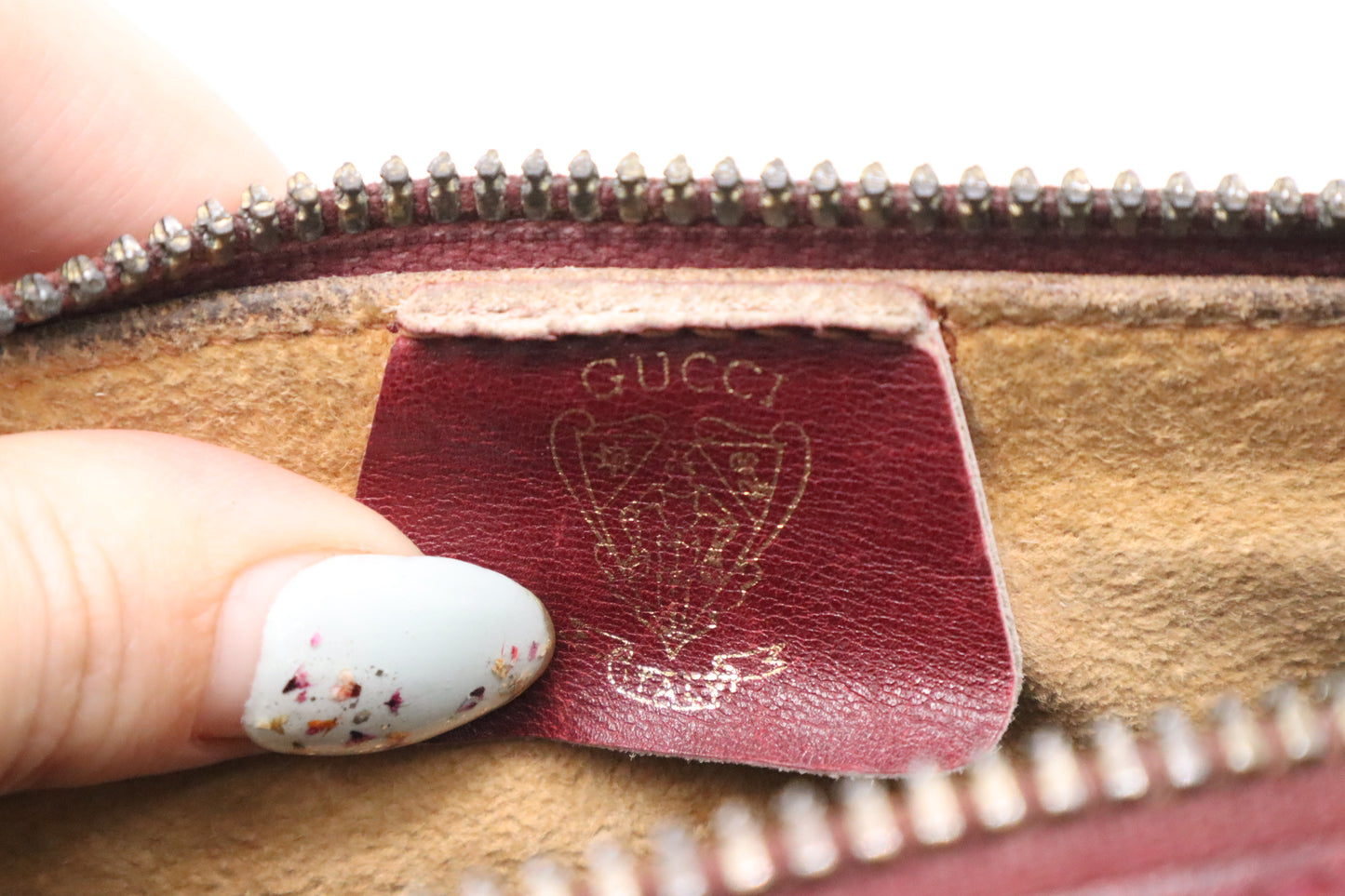 Gucci Boston Bag in Burgundy GG Suede