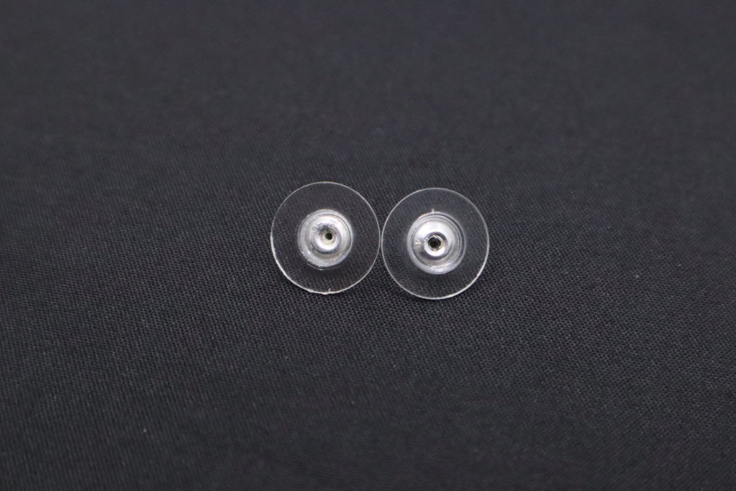 Chanel Stud Earrings with Black & Purple Stones